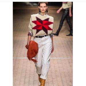 NWT Org.$885 ISABEL MARANT Hadyn patchwork jumper FR38